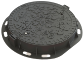 Люк чугунный легкий «ЛИСТВА» А15 тип Л круглый с фиксатором и запорным устройством
