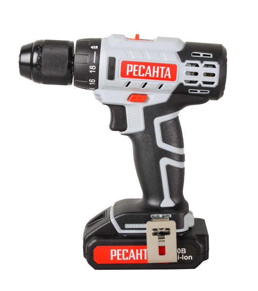 Дрель-шуруповерт аккумуляторная Ресанта ДА-20-2ЛК (2,0 А/ч)