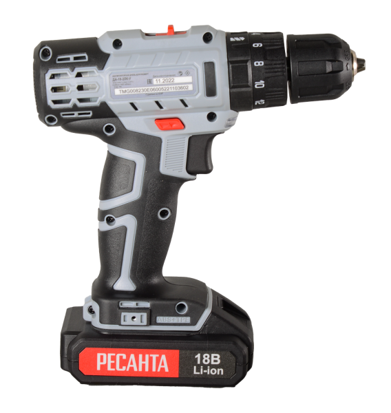 Дрель-шуруповерт аккумуляторная Ресанта ДА-18-2ЛК-У